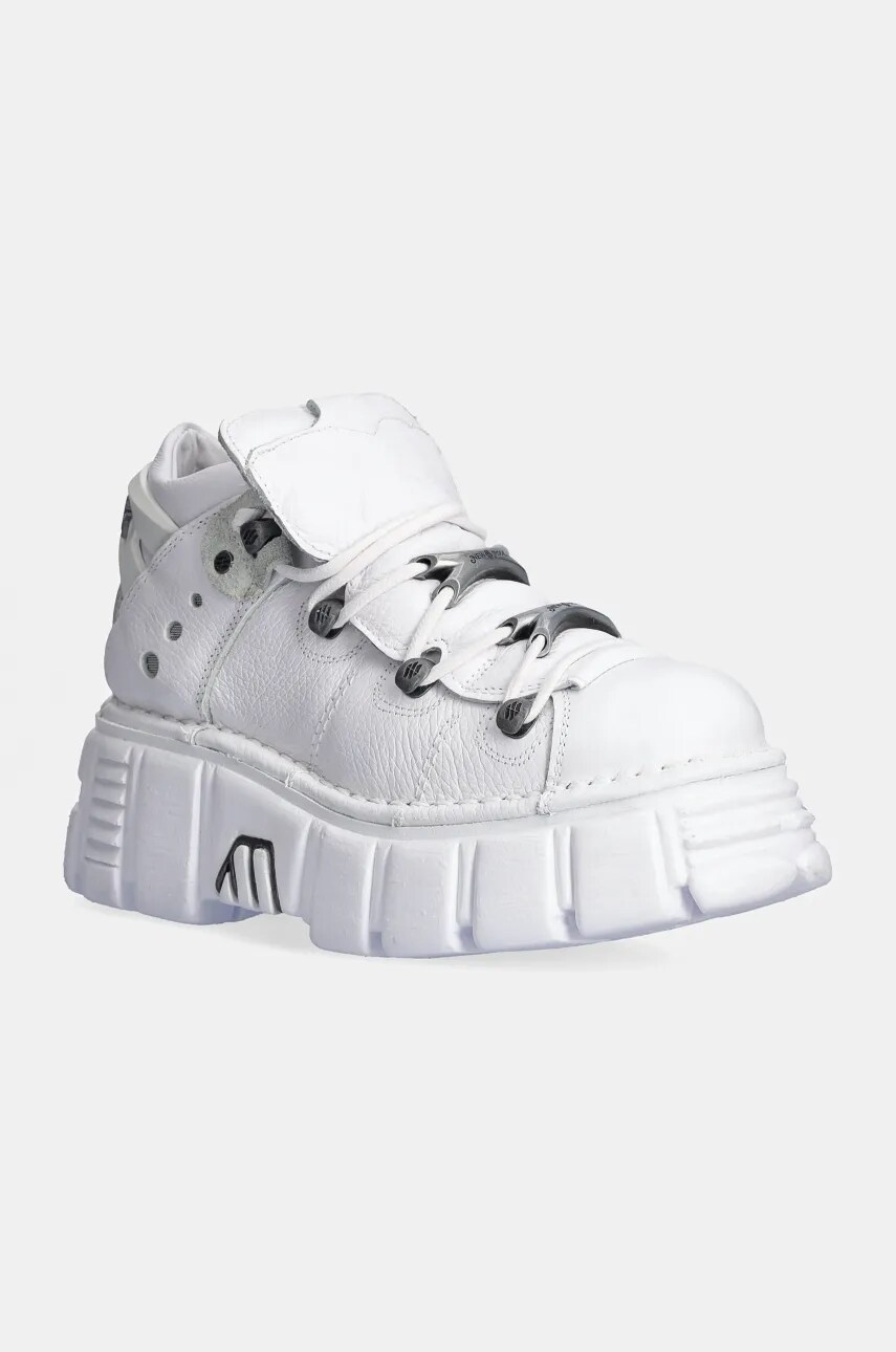 New Rock sneakers din piele Napa Blanca + Vacuno Blanco + Tower Blanco culoarea alb, M-106N-C27