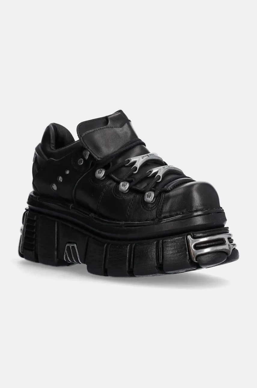 New Rock sneakers din piele culoarea negru, M-120N-S27