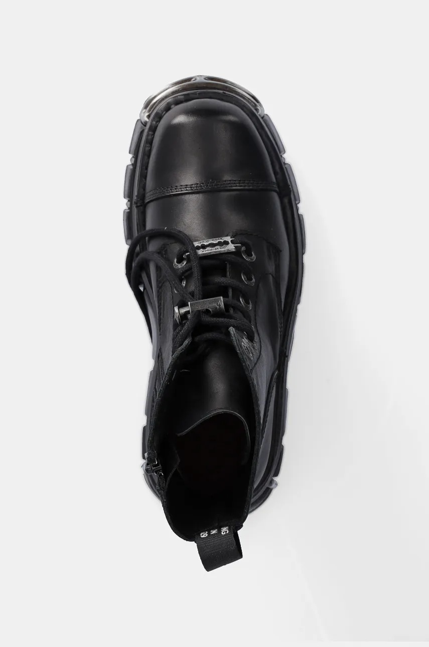 Δερμάτινα workers New Rock Nomada Negro + Tower Negro Acero E14 χρώμα: μαύρο, M-NEWMILI083-S37 φωτογραφία