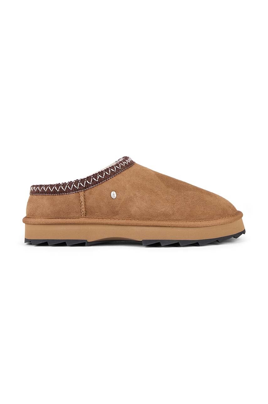 Emu Australia papuci din piele intoarsa Sharky Scuff culoarea maro, W13179
