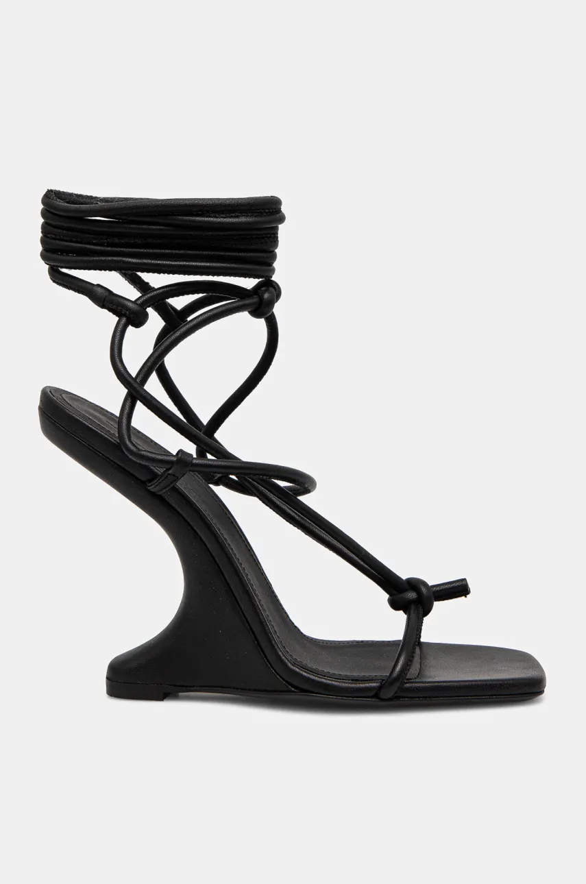 Кожаные сандалии Rick Owens Lilies CANTILEVER 11 PENTA цвет чёрный LI02D5806LLP Кожаные сандалии Rick Owens Lilies CANTILEVER 11 PENTA цвет чёрный LI02D5806LLP