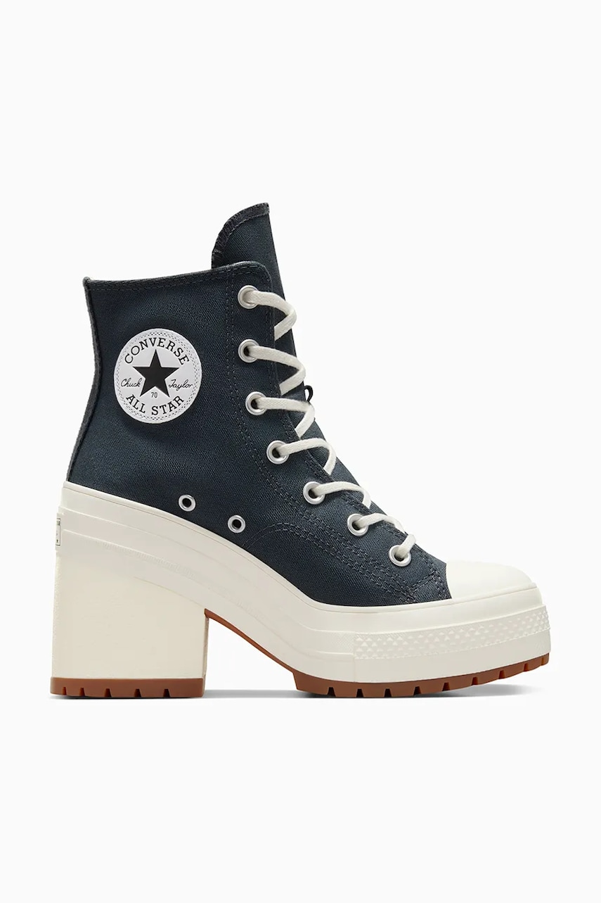 Converse tenisi Chuck 70 De Luxe Heel femei, culoarea negru, A09386C Converse tenisi Chuck 70 De Luxe Heel femei, culoarea negru, A09386C