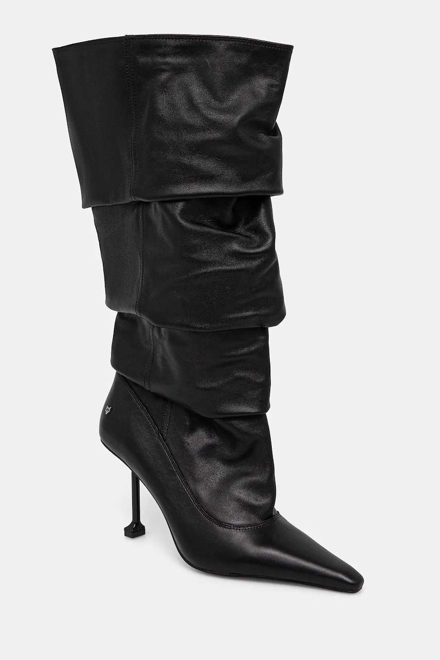 Naked Wolfe ghete de piele Vern femei, culoarea negru, cu toc cui, Vern Nappa Prince Leather Black Naked Wolfe ghete de piele Vern femei, culoarea negru, cu toc cui, Vern Nappa Prince Leather Black