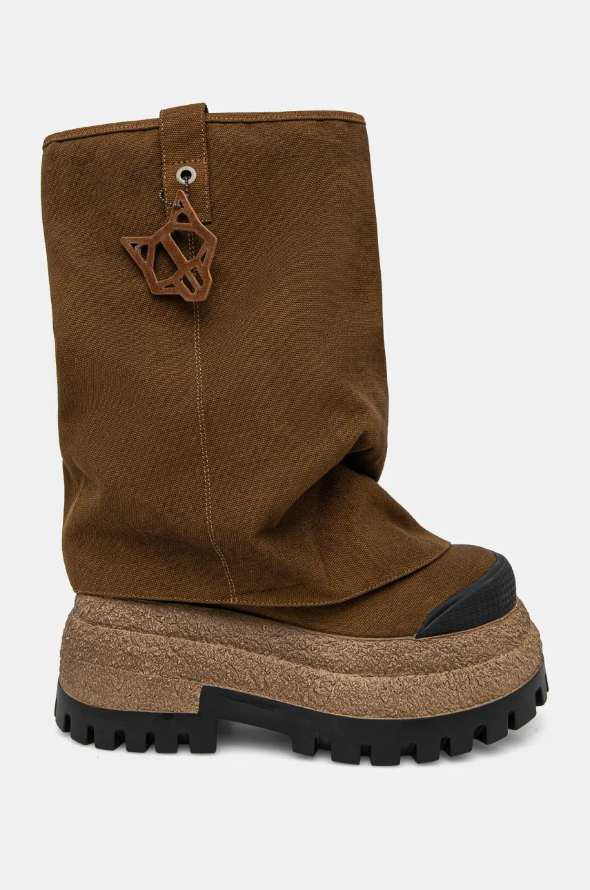 Ботинки Naked Wolfe Disturb цвет коричневый на платформе Disturb Canvas Toffee Ботинки Naked Wolfe Disturb цвет коричневый на платформе Disturb Canvas Toffee