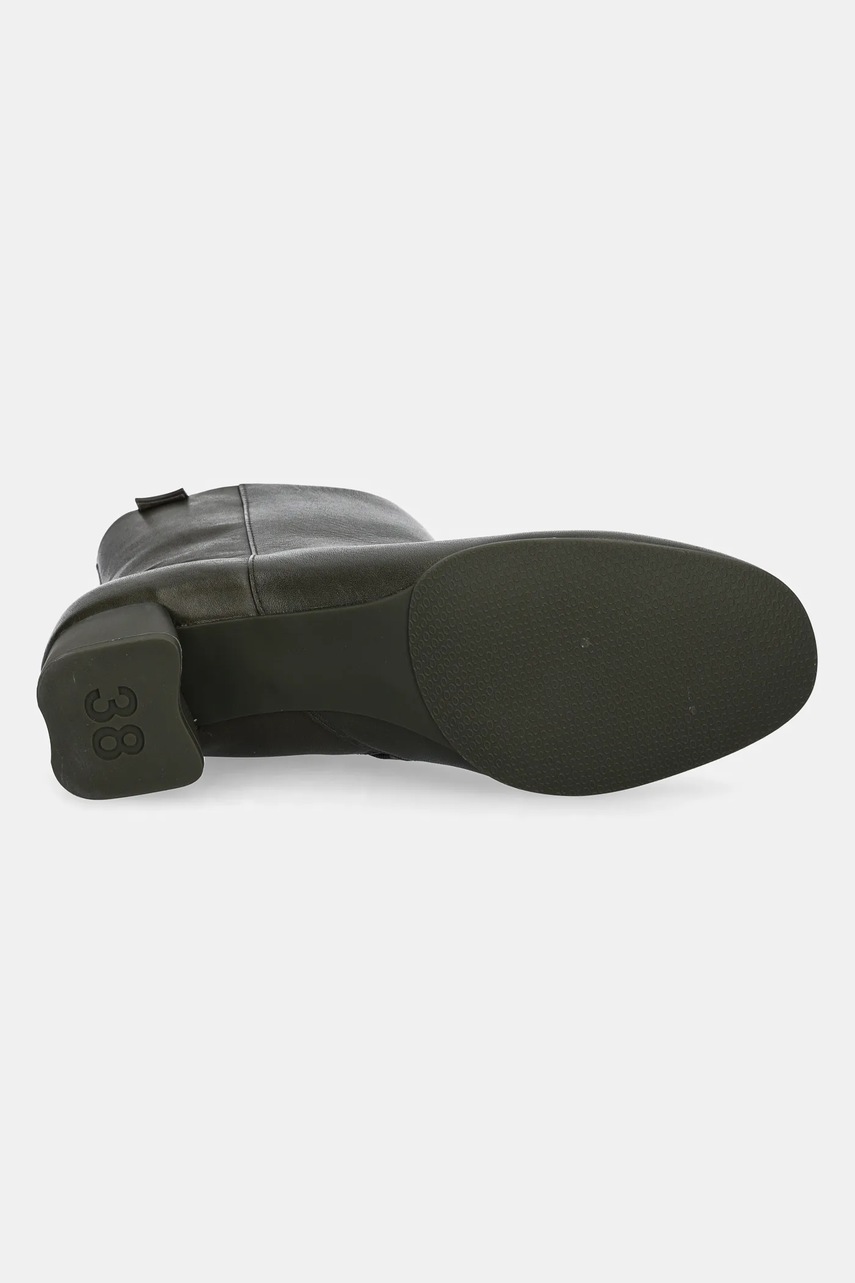 Шкіряні черевики Camper Katie жіночі колір зелений каблук блок K400664-007 