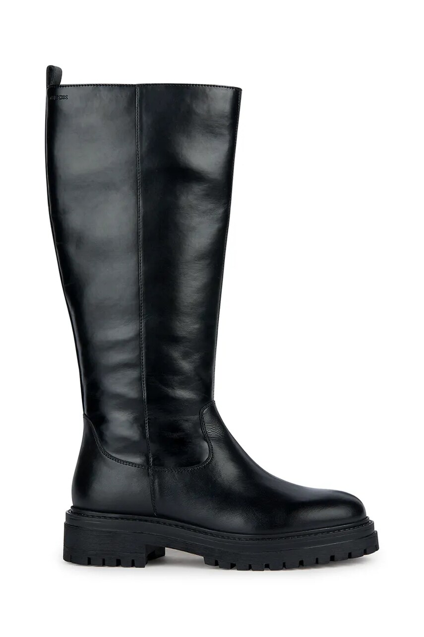 Geox cizme D IRIDEA G femei, culoarea negru, cu toc plat, izolat, D04HRG 0BC43 C9999
