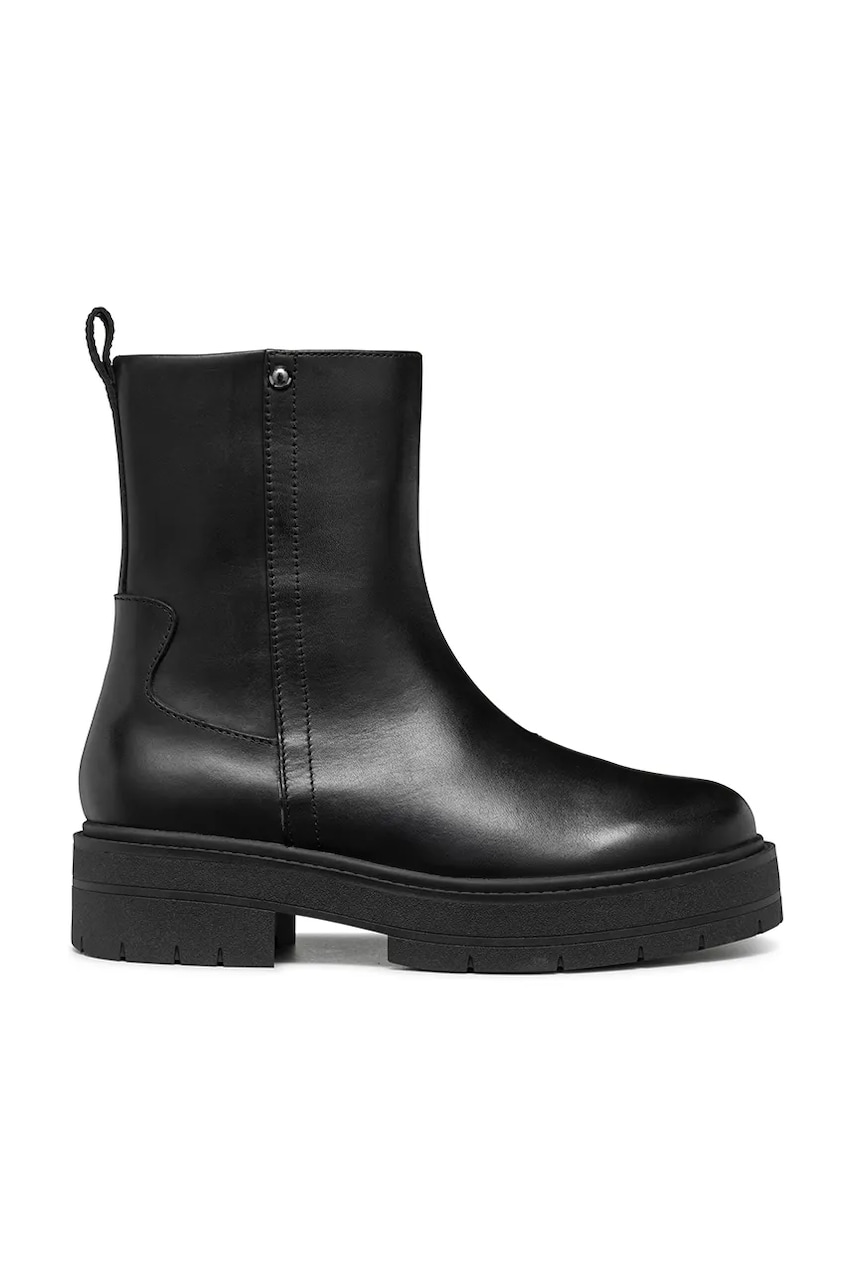 Geox cizme de piele D SPHERICA EC7 A femei, culoarea negru, cu toc drept, D36VDA 00043 C9997 Geox cizme de piele D SPHERICA EC7 A femei, culoarea negru, cu toc drept, D36VDA 00043 C9997
