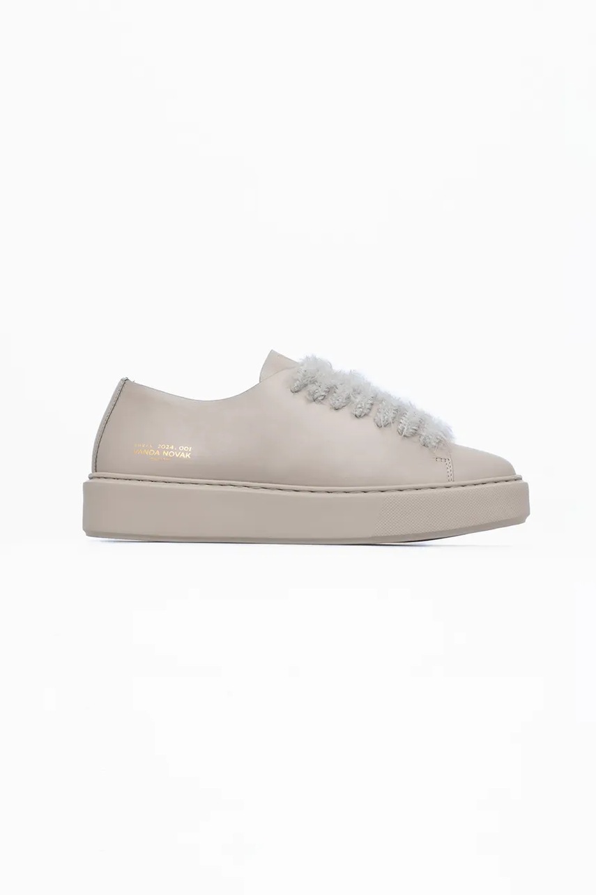 Vanda Novak sneakers din piele Grace culoarea gri