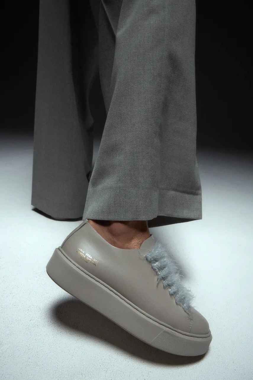 Δερμάτινα αθλητικά παπούτσια Vanda Novak Grace χρώμα: γκρι φωτογραφία