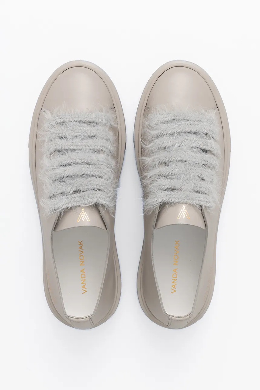 Δερμάτινα αθλητικά παπούτσια Vanda Novak Grace χρώμα: γκρι φωτογραφία