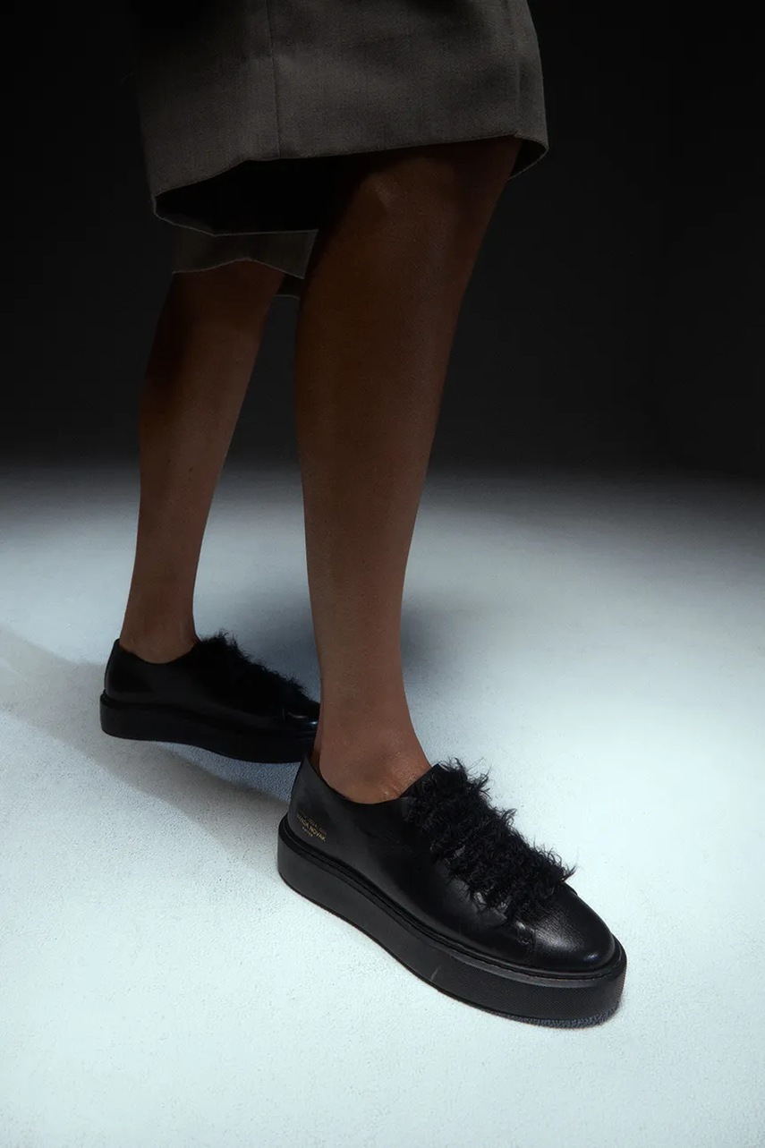 Δερμάτινα αθλητικά παπούτσια Vanda Novak Grace χρώμα: μαύρο φωτογραφία