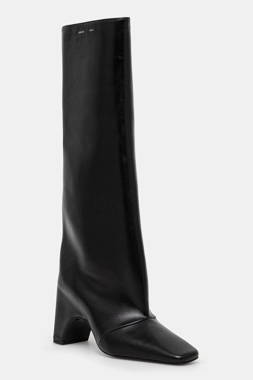 Coperni ghete de piele Bridge Boot femei, culoarea negru, cu toc drept, COPSH03420C Coperni ghete de piele Bridge Boot femei, culoarea negru, cu toc drept, COPSH03420C