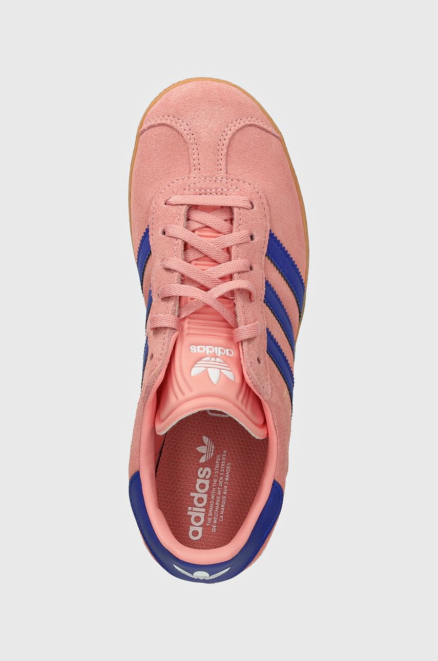 Otroške Superge Iz Semiša Adidas Originals GAZELLE Roza Barva, IG9153