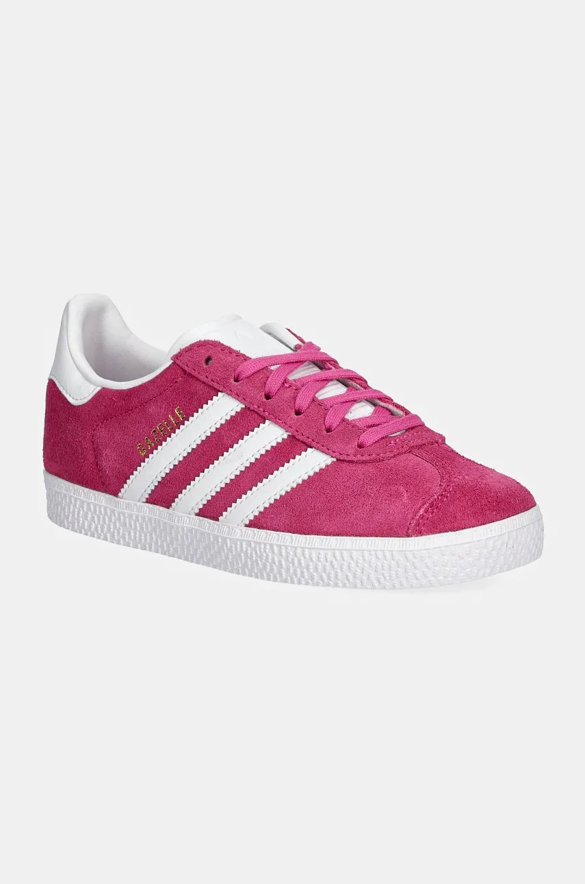 adidas Originals sneakers de piele întoarsă pentru copii GAZELLE C culoarea roz, IF9806