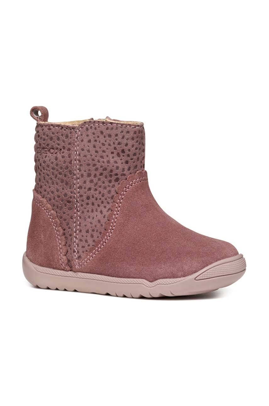 Geox cizme din piele intoarsa pentru copii MACCHIA culoarea roz, B264PA.00722 Geox cizme din piele intoarsa pentru copii MACCHIA culoarea roz, B264PA.00722