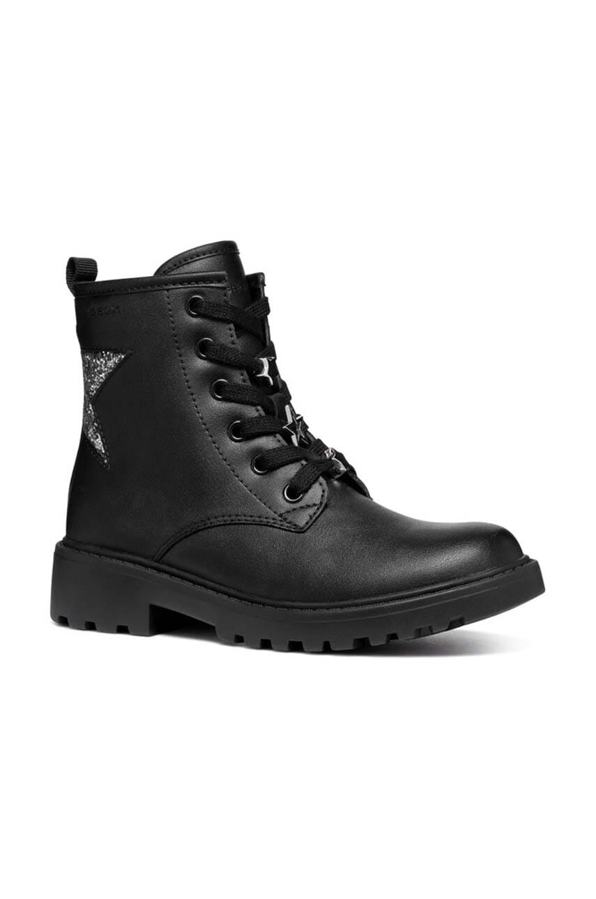 Geox bocanci din piele pentru copii CASEY culoarea negru, J9420G.054EW Geox bocanci din piele pentru copii CASEY culoarea negru, J9420G.054EW