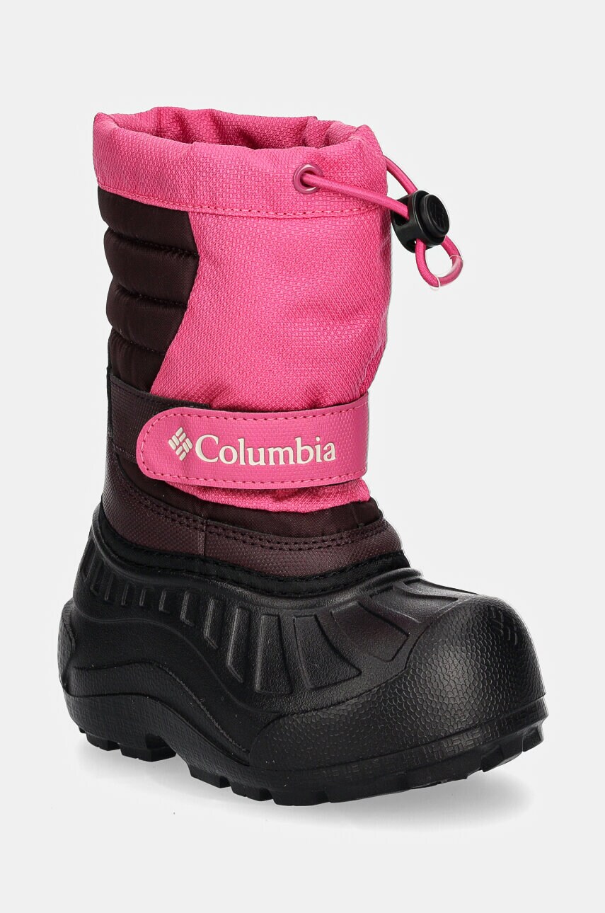 Columbia cizme de iarna copii POWDERBUG SNOWLITE culoarea roz, 2078922