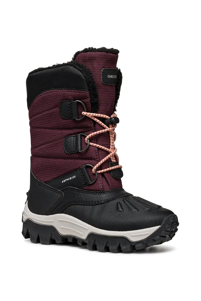 Geox cizme de iarna copii HIMALAYA AB culoarea bordo, J46FTA.0FU50