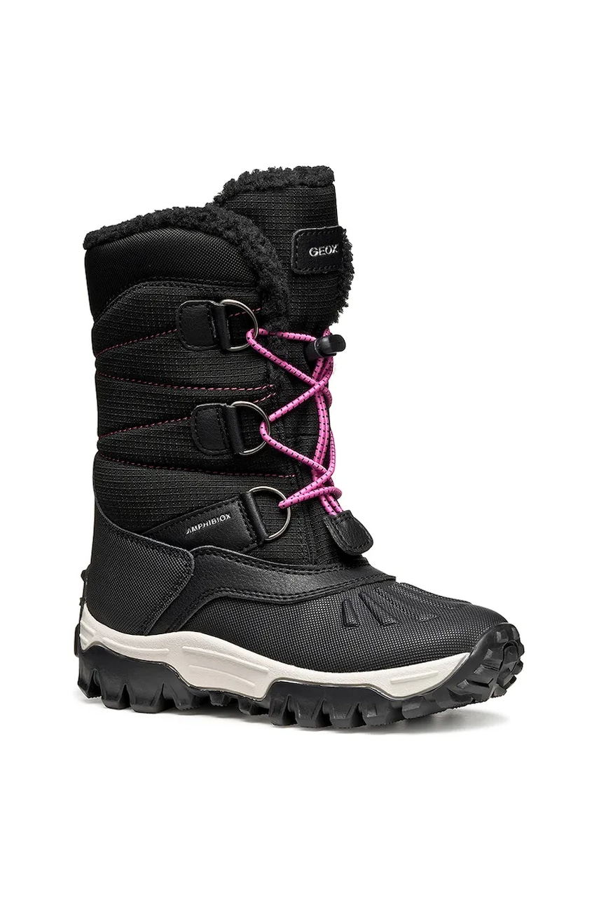 Geox cizme de iarnă copii HIMALAYA AB culoarea bordo, J46FTA.0FU50