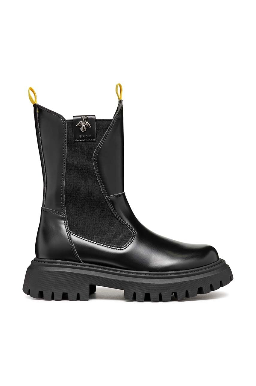 Дитячі черевики Geox MAQUINNENS колір чорний J46M6A.0CNNH Дитячі черевики Geox MAQUINNENS колір чорний J46M6A.0CNNH