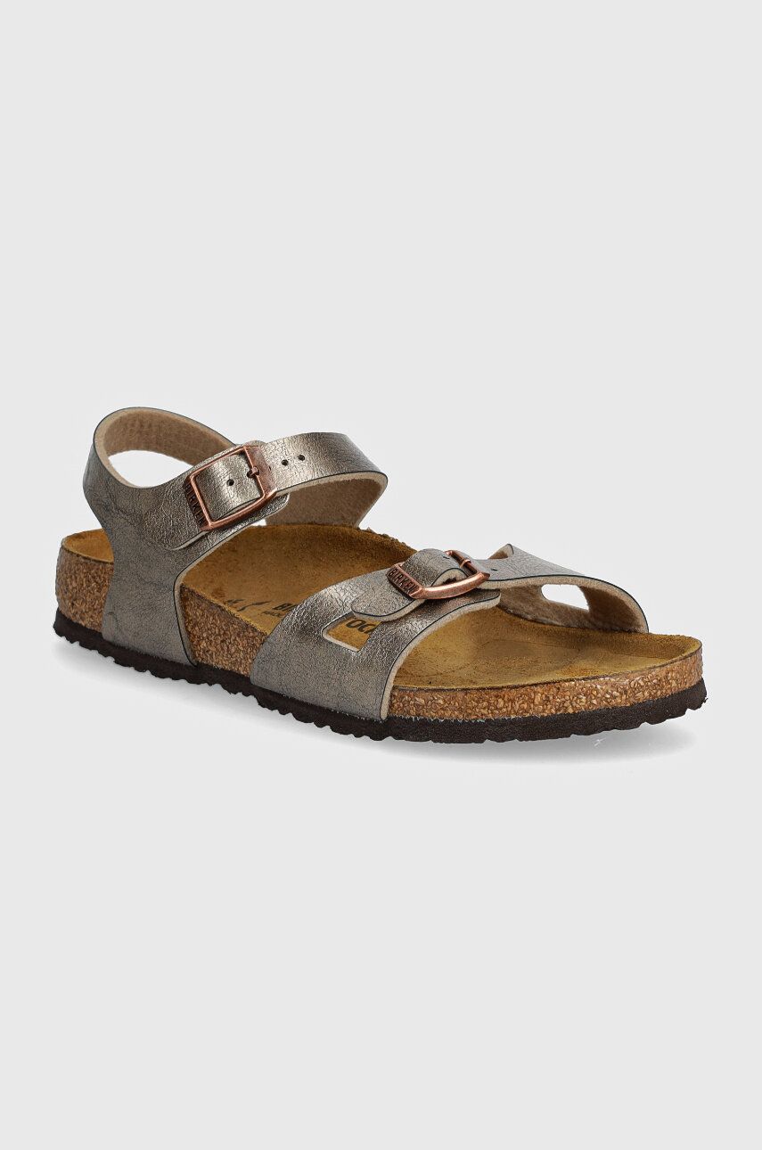 Birkenstock sandale copii Rio culoarea auriu, 1027921