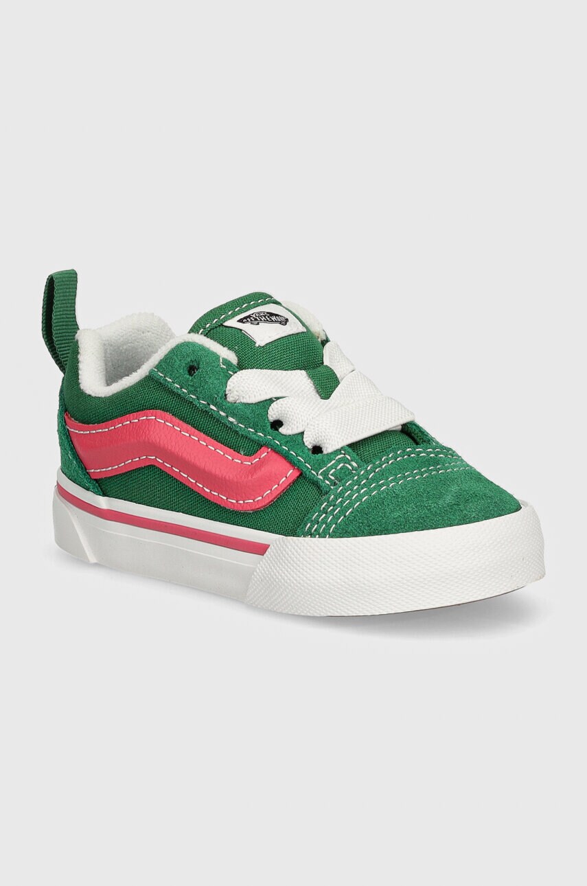 Vans tenisi copii Knu Skool Elastic Lace culoarea verde, VN000D0KBOC1
