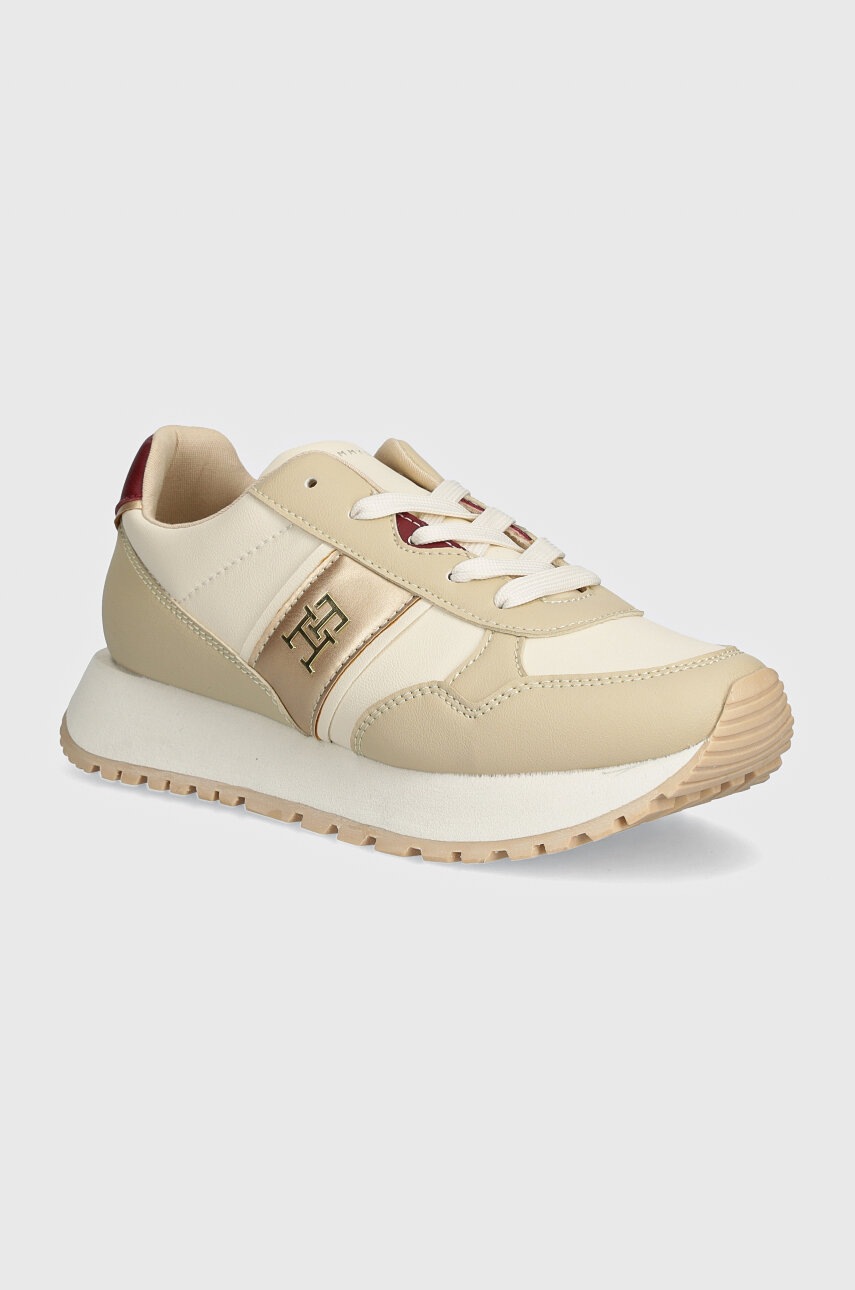 Levně Dětské sneakers boty Tommy Hilfiger béžová barva, T3A9-33548