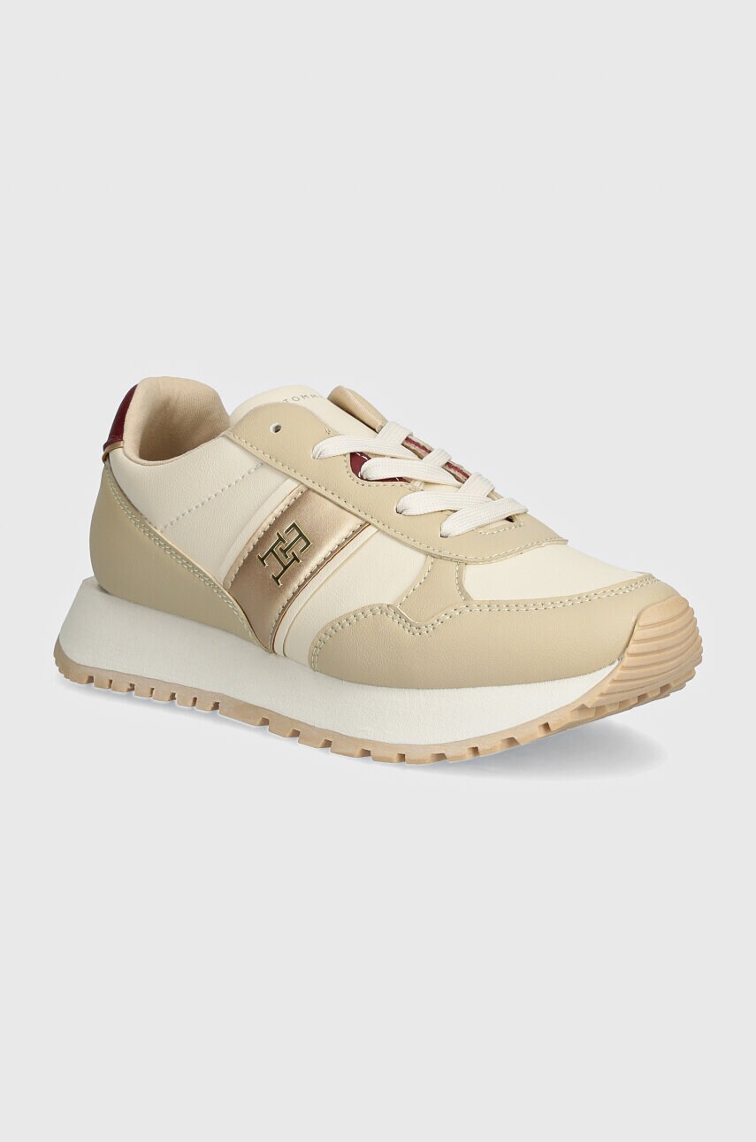 Levně Dětské sneakers boty Tommy Hilfiger béžová barva, T3A9-33548