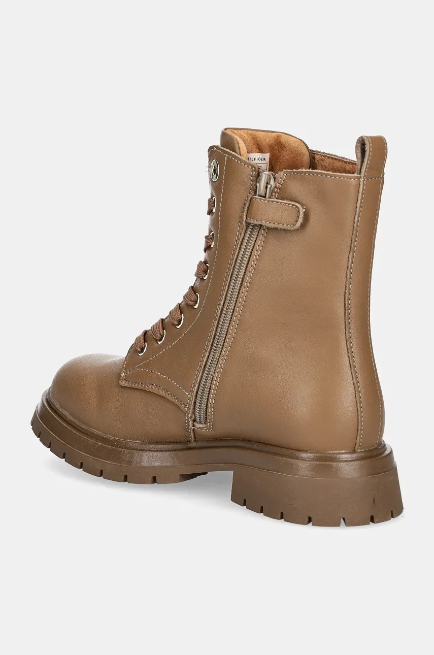 Tommy Hilfiger gyerek bokacsizma bőrből barna, T3A5-33568 termék 2. képe