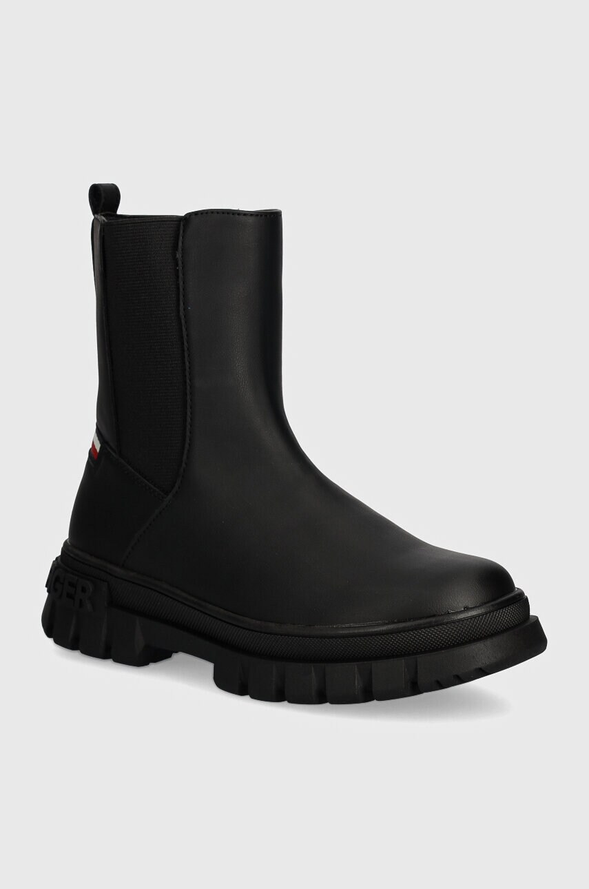 Levně Dětské holínky Tommy Hilfiger černá barva, T3A5-33599
