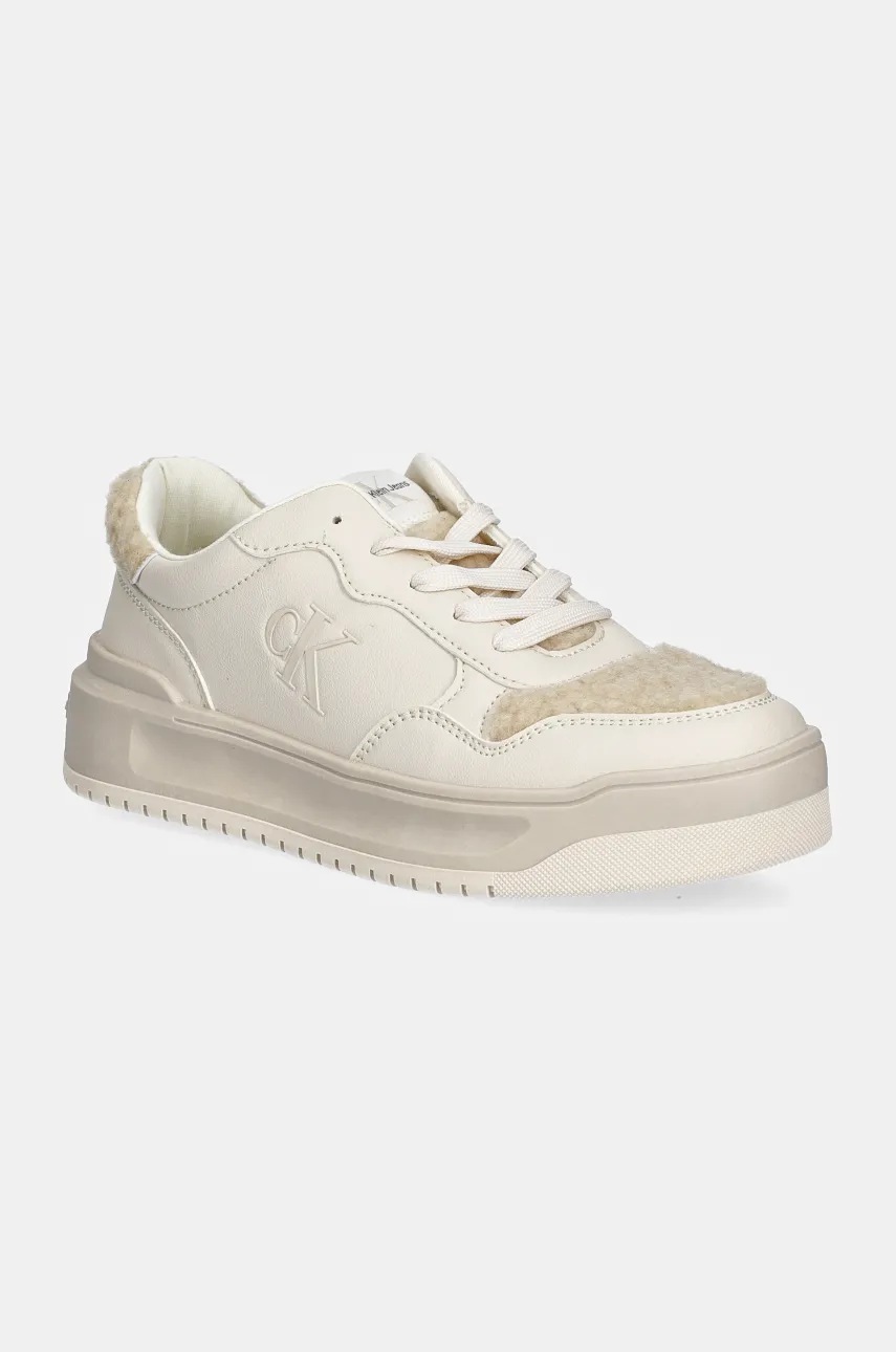 Levně Dětské sneakers boty Calvin Klein Jeans béžová barva, V3A9-80982