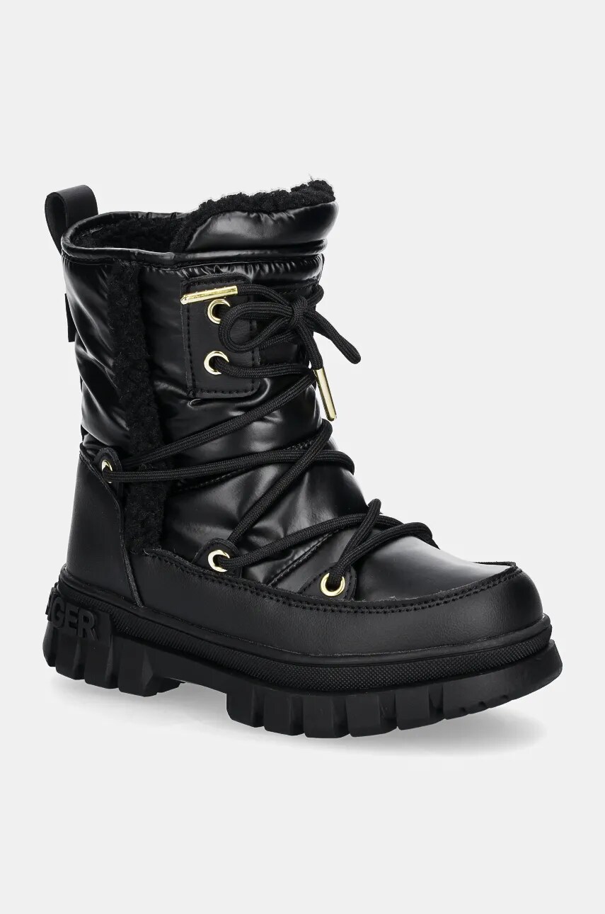 Levně Dětské zimní boty Tommy Hilfiger černá barva, T3A5-33610