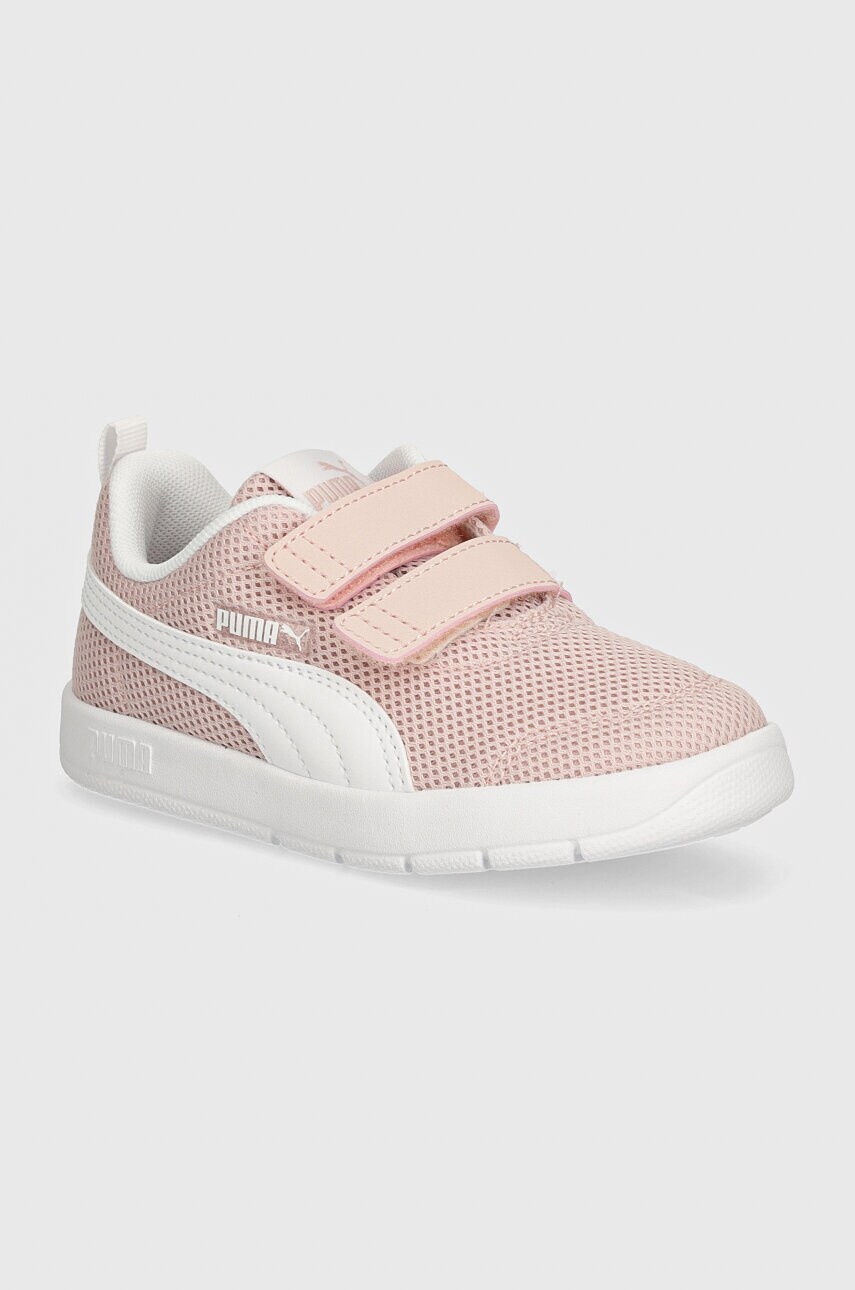 Puma sneakers pentru copii Courtflex V3 Mesh PS culoarea roz, 398086