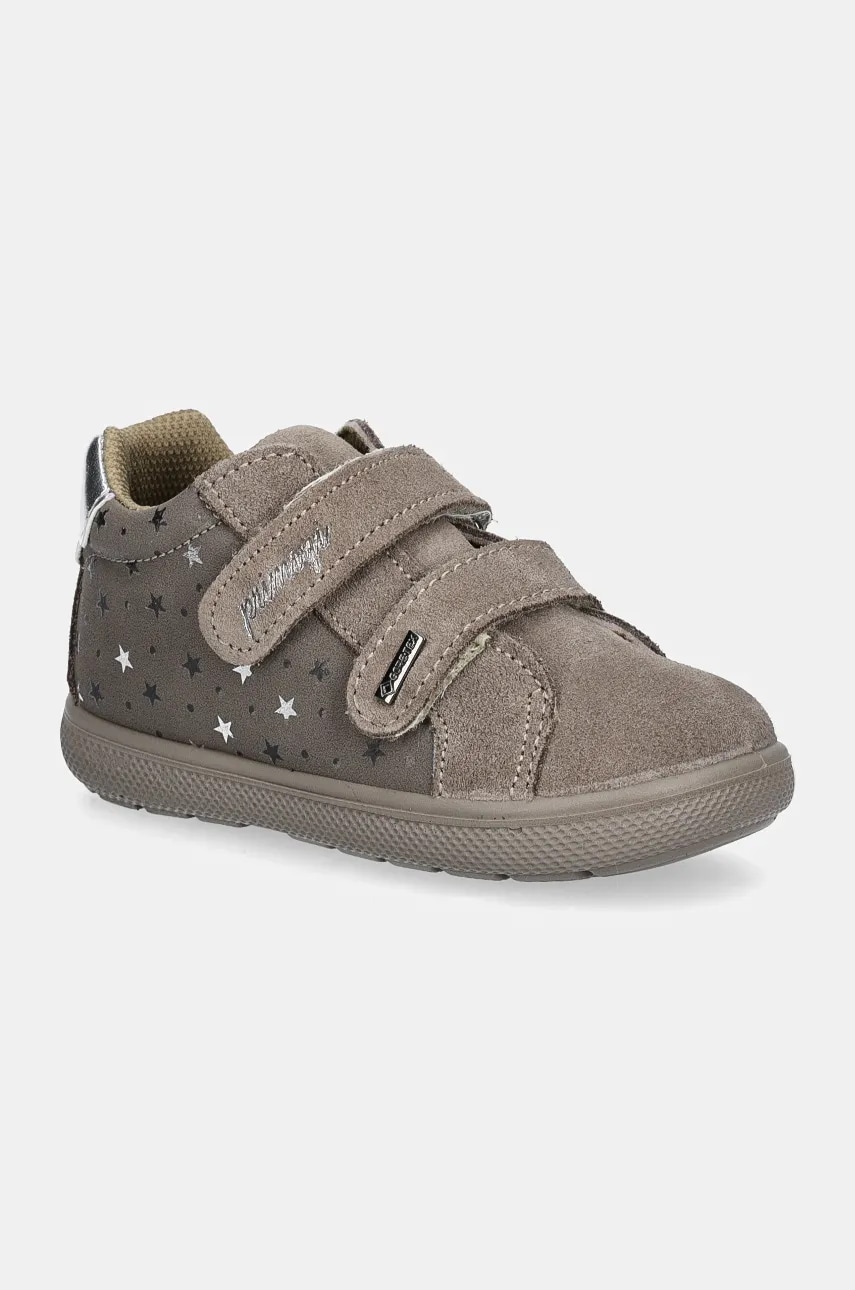 Primigi pantofi din piele intoarsa pentru copii culoarea gri, PSNGT 68504 Primigi pantofi din piele intoarsa pentru copii culoarea gri, PSNGT 68504