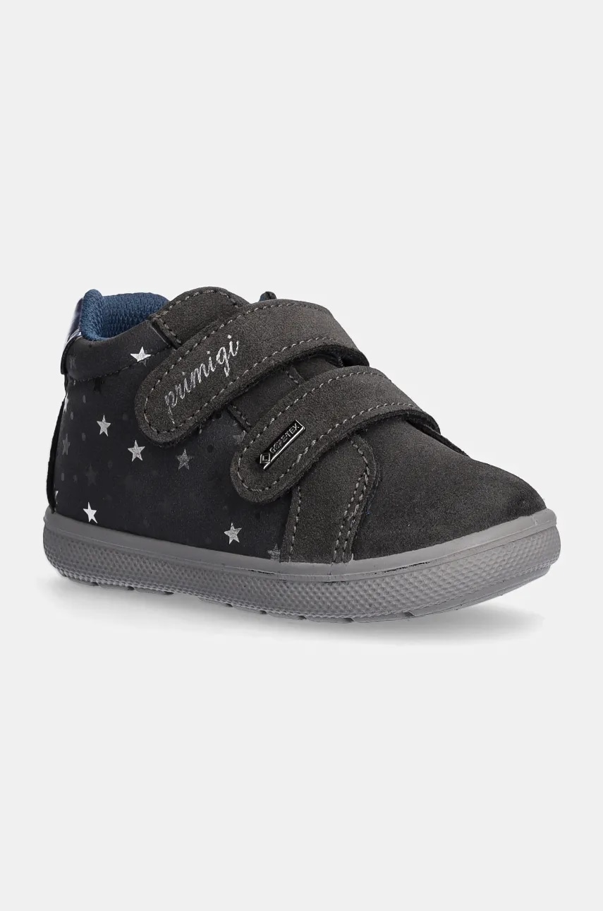 Primigi pantofi din piele intoarsa pentru copii culoarea gri, PSNGT 68504 Primigi pantofi din piele intoarsa pentru copii culoarea gri, PSNGT 68504