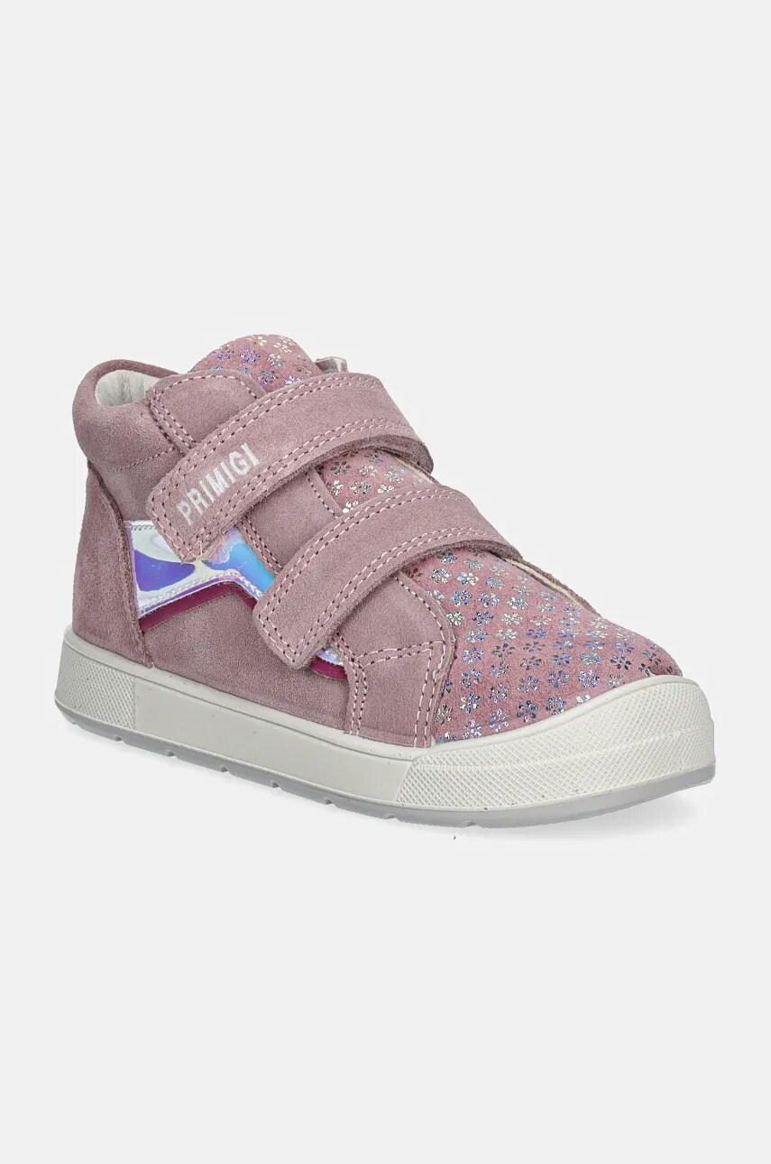 Primigi pantofi din piele intoarsa pentru copii culoarea violet, PQU 68515