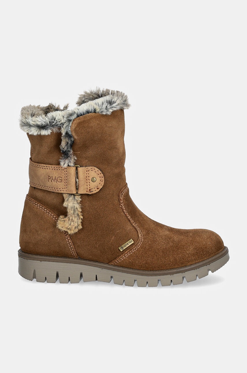 Дитячі замшеві зимові черевики Primigi колір коричневий PROGT 68724