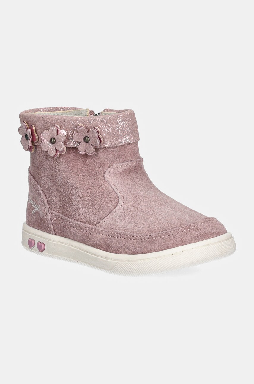 Primigi cizme din piele intoarsa pentru copii culoarea roz, PLK 69028 Primigi cizme din piele intoarsa pentru copii culoarea roz, PLK 69028