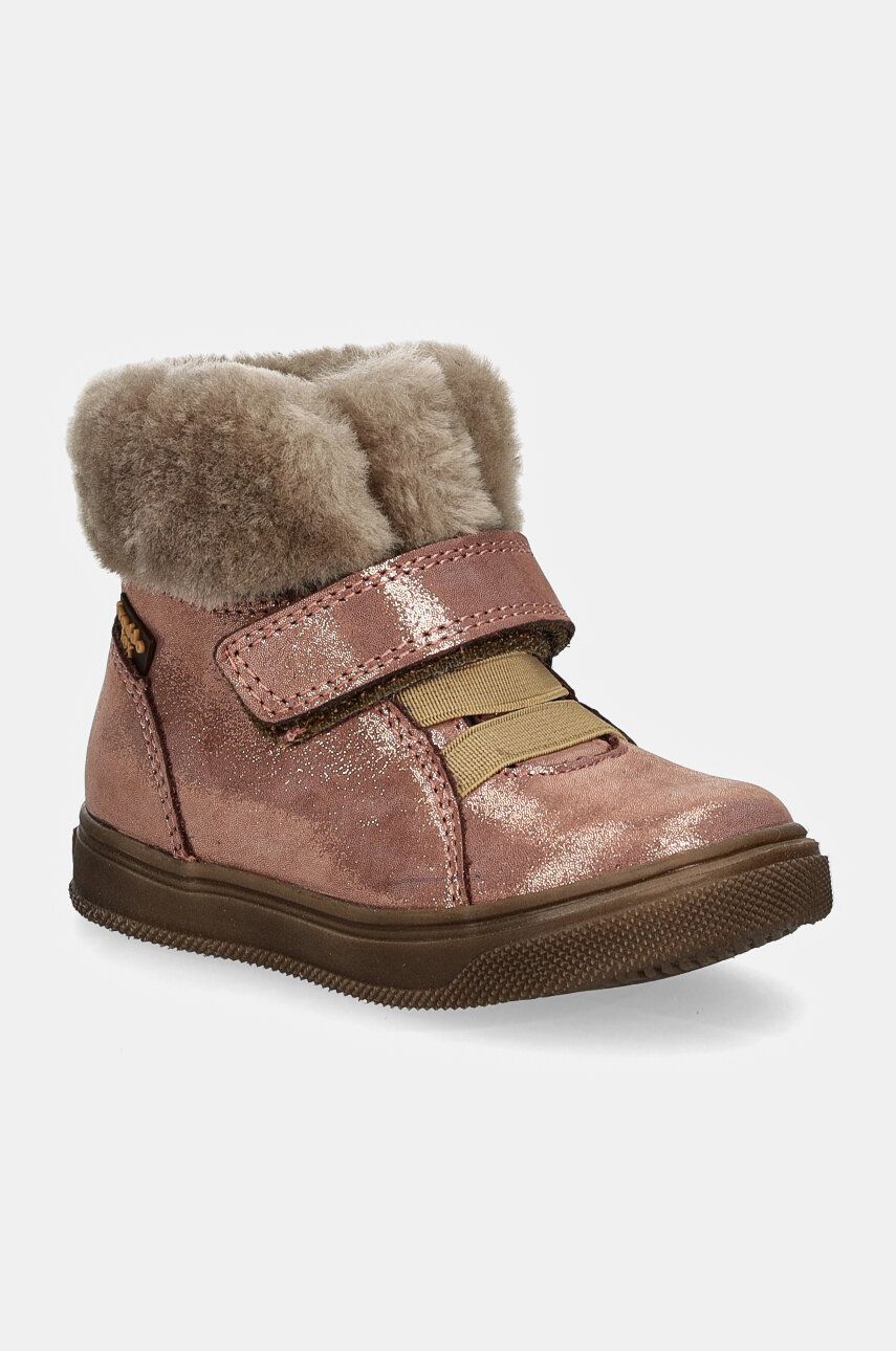 Froddo ghete de iarna pentru copii din piele BASCO TEX culoarea roz, G2110144