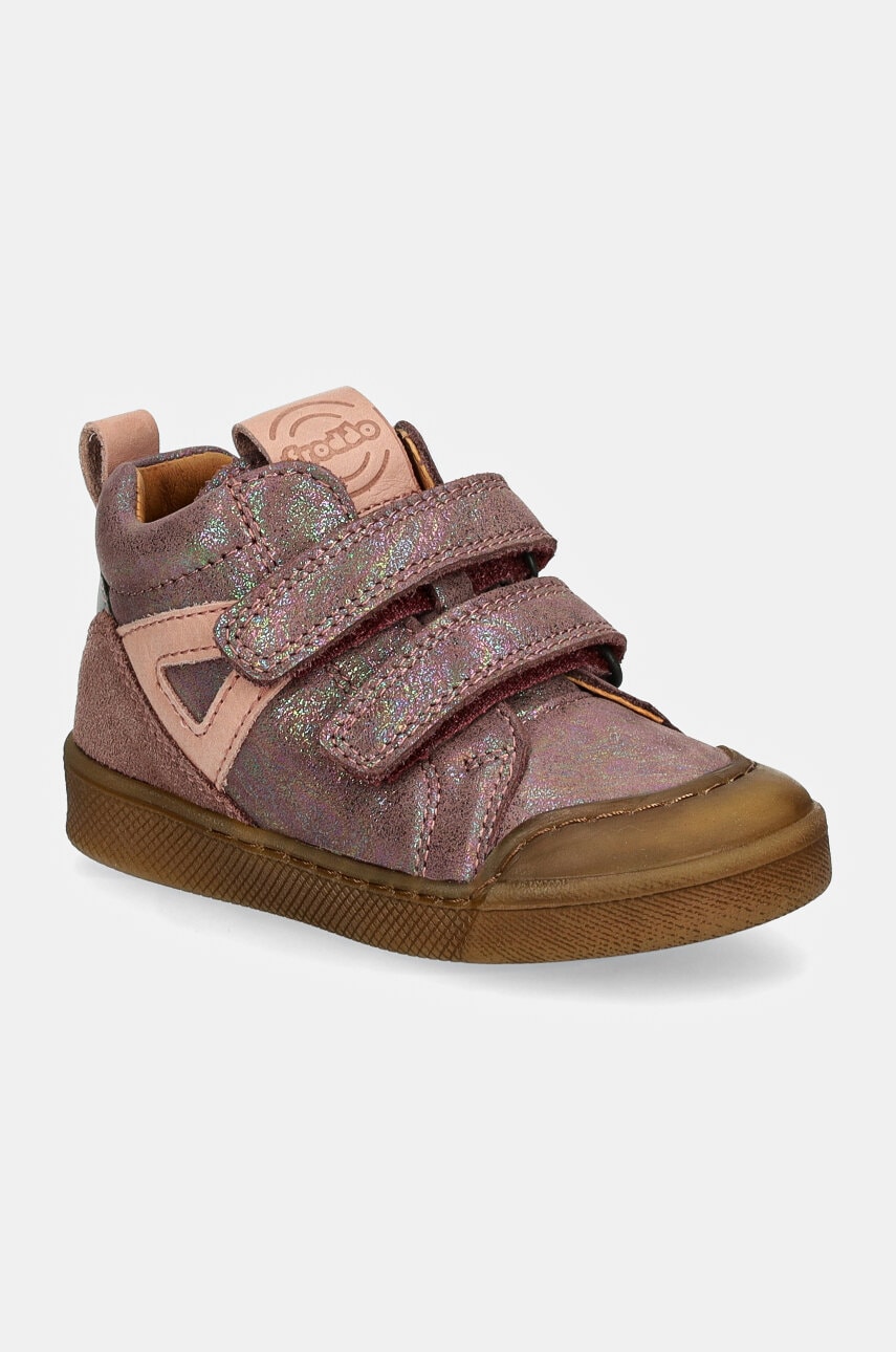 Froddo pantofi din piele intoarsa pentru copii ROSARIO HIGH-TOP culoarea violet, G2110134