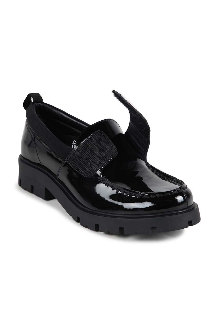 Дитячі шкіряні мокасини Dkny колір чорний D62081