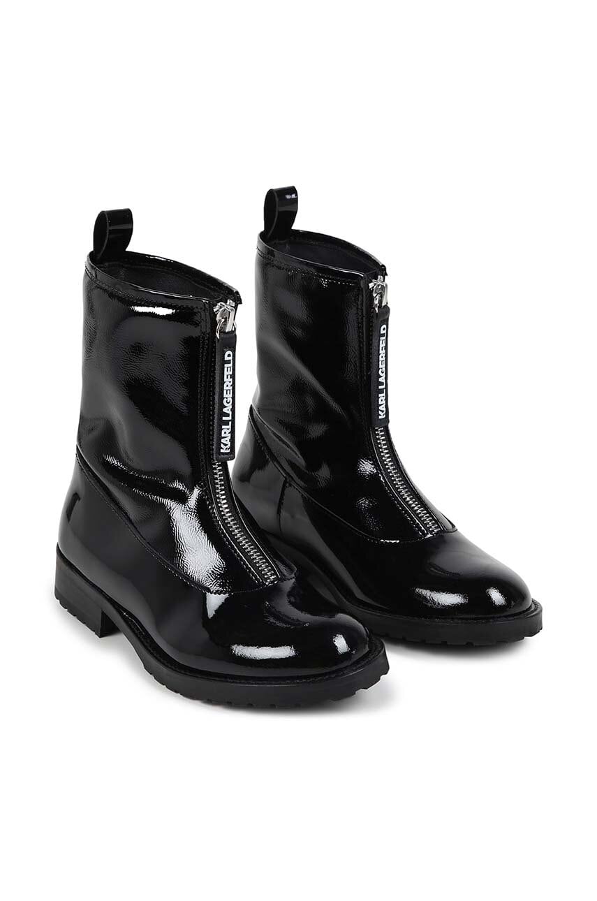 Karl Lagerfeld ghete din piele pentru copii culoarea negru, Z30305 Karl Lagerfeld ghete din piele pentru copii culoarea negru, Z30305