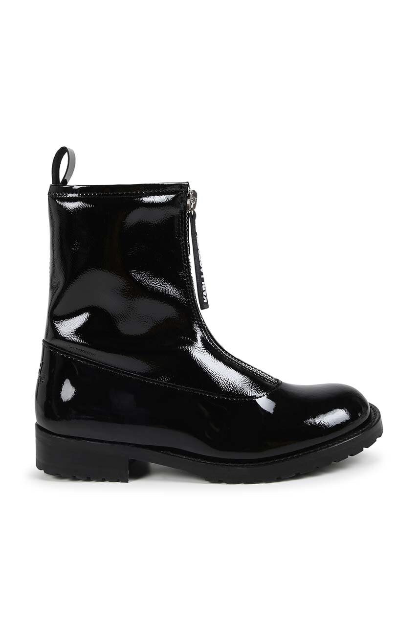Детские кожаные ботинки Karl Lagerfeld цвет чёрный  Z30305 Детские кожаные ботинки Karl Lagerfeld цвет чёрный  Z30305