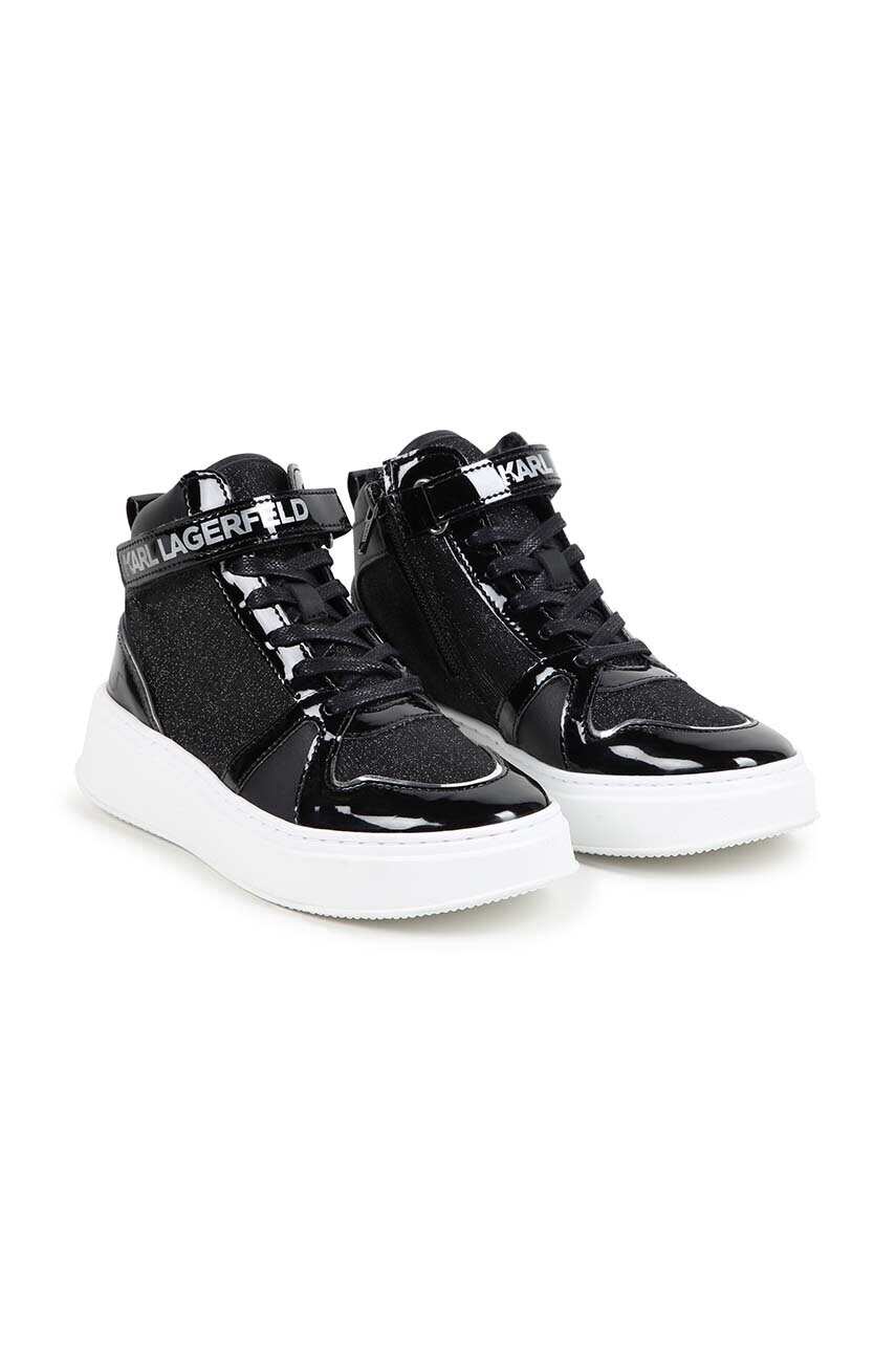 Karl Lagerfeld sneakers pentru copii culoarea negru, Z30306