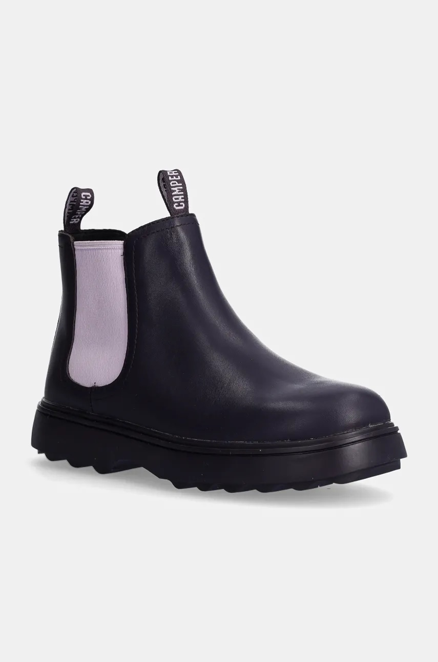 Camper cizme chelsea din piele pentru copii Norte culoarea violet, K900149.023 Camper cizme chelsea din piele pentru copii Norte culoarea violet, K900149.023