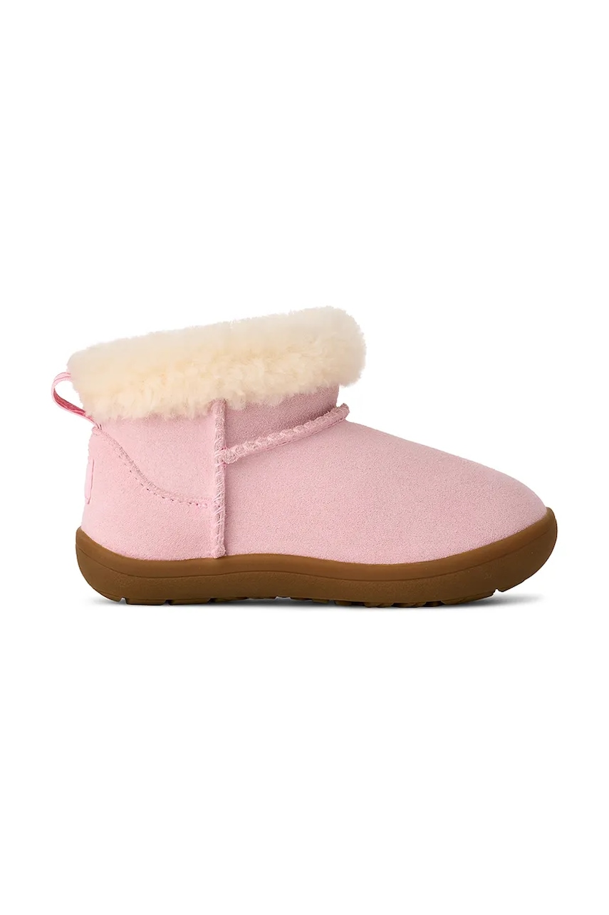 UGG cizme de zăpadă din piele întoarsă KINSEY culoarea roz, 1157631T