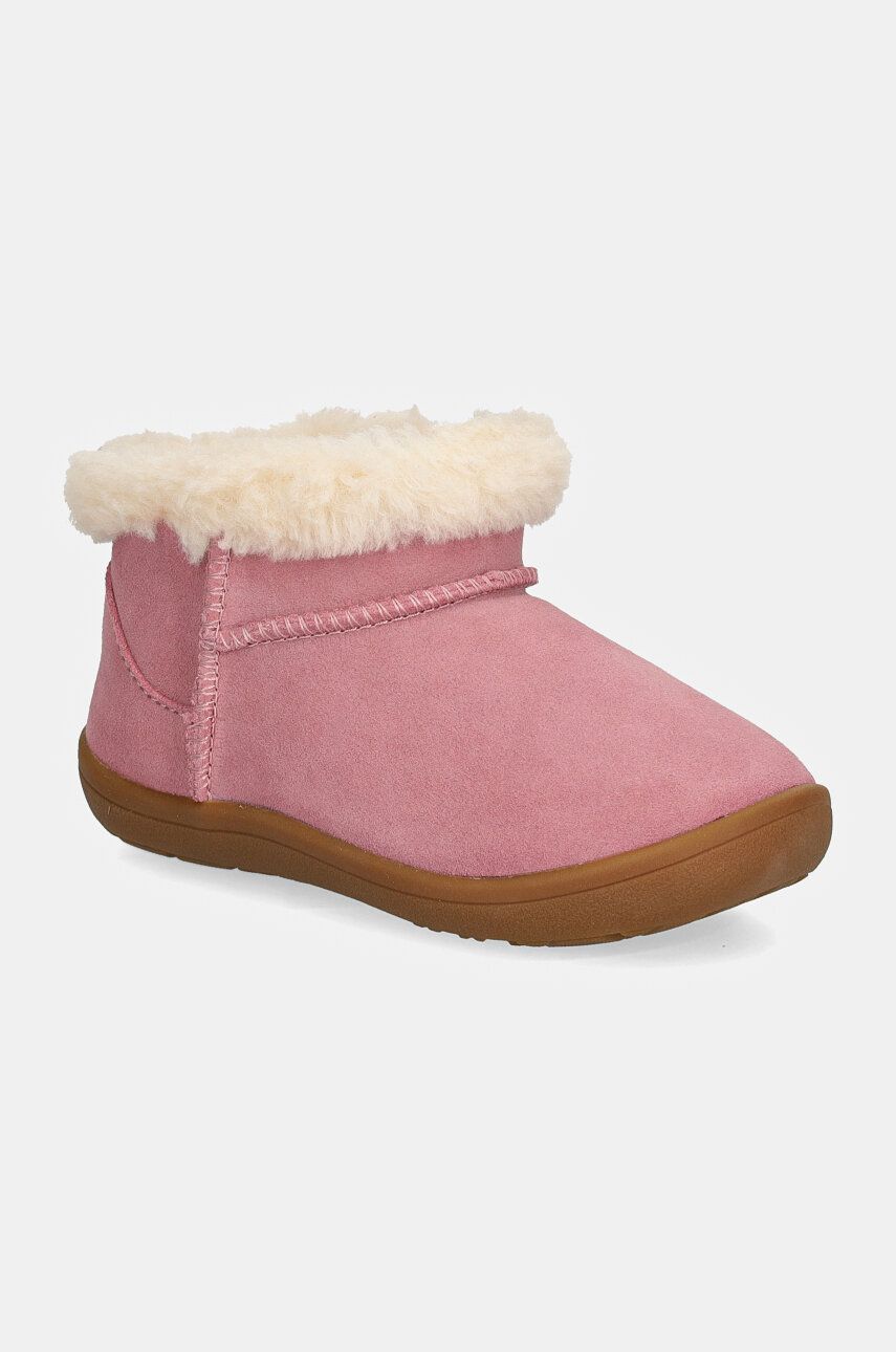 UGG cizme de zapada din piele intoarsa KINSEY culoarea roz, 1157631T