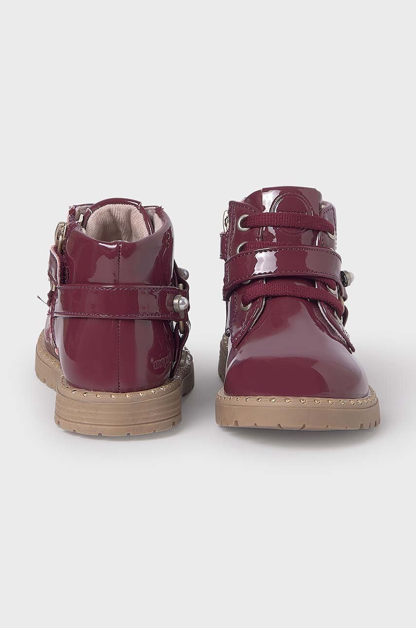Детские ботинки Mayoral цвет бордовый 42480 Детские ботинки Mayoral цвет бордовый 42480