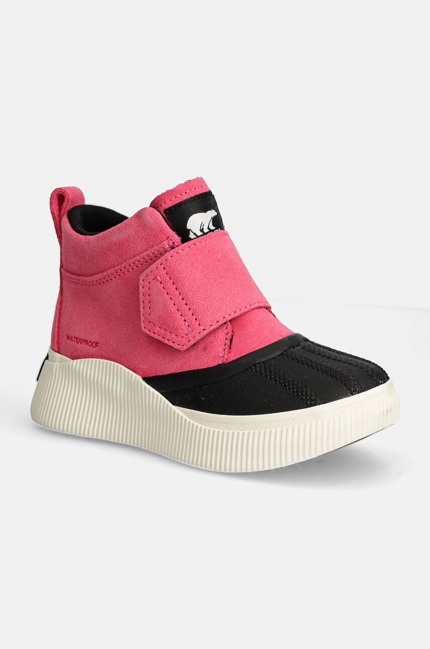 Sorel cizme de iarna pentru copii din piele intoarsa TODDLER OUT N ABOUT culoarea roz, 2088661 Sorel cizme de iarna pentru copii din piele intoarsa TODDLER OUT N ABOUT culoarea roz, 2088661