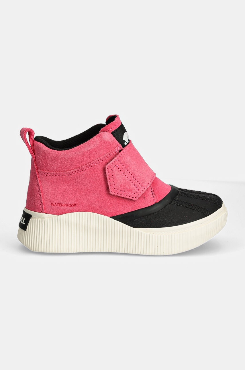 Детские замшевые зимние ботинки Sorel TODDLER OUT N ABOUT цвет розовый 2088661